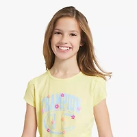 Champion Tie Front Big Kid Girls Round Neck Short Sleeve Regular Fit Graphic T-Shirt