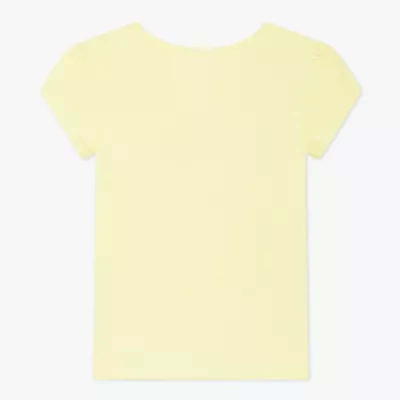 Champion Tie Front Big Kid Girls Round Neck Short Sleeve Regular Fit Graphic T-Shirt