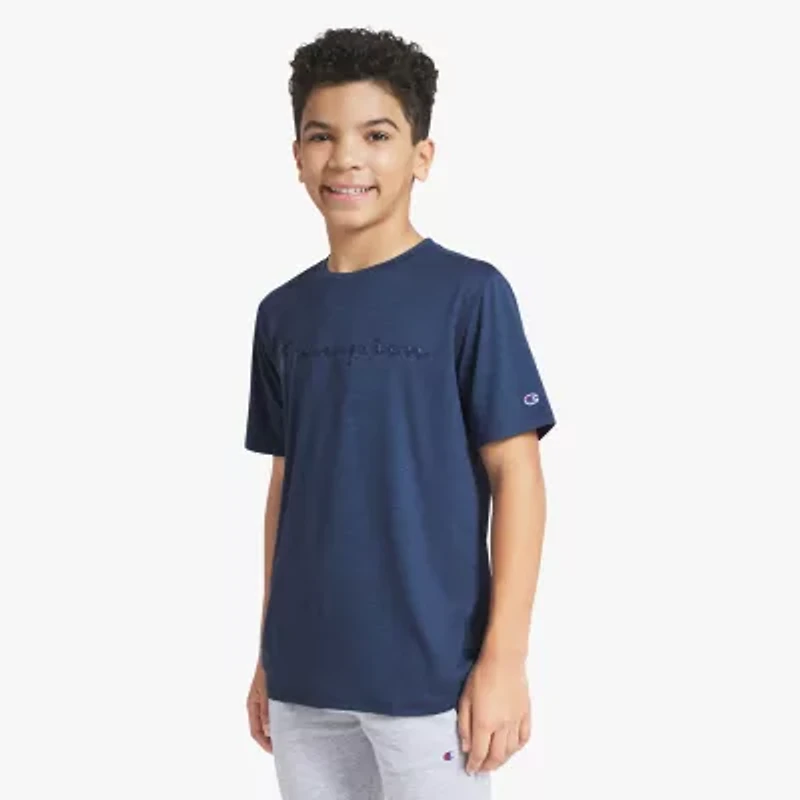 Champion Big Kid Boys Round Neck Short Sleeve Regular Fit Graphic T-Shirt