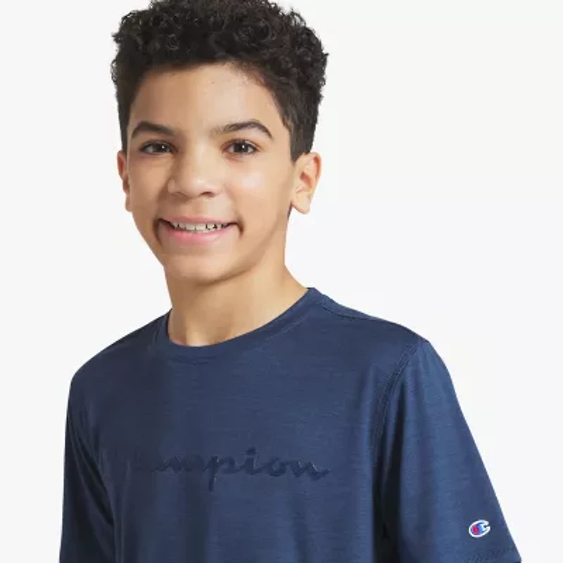Champion Big Kid Boys Round Neck Short Sleeve Regular Fit Graphic T-Shirt