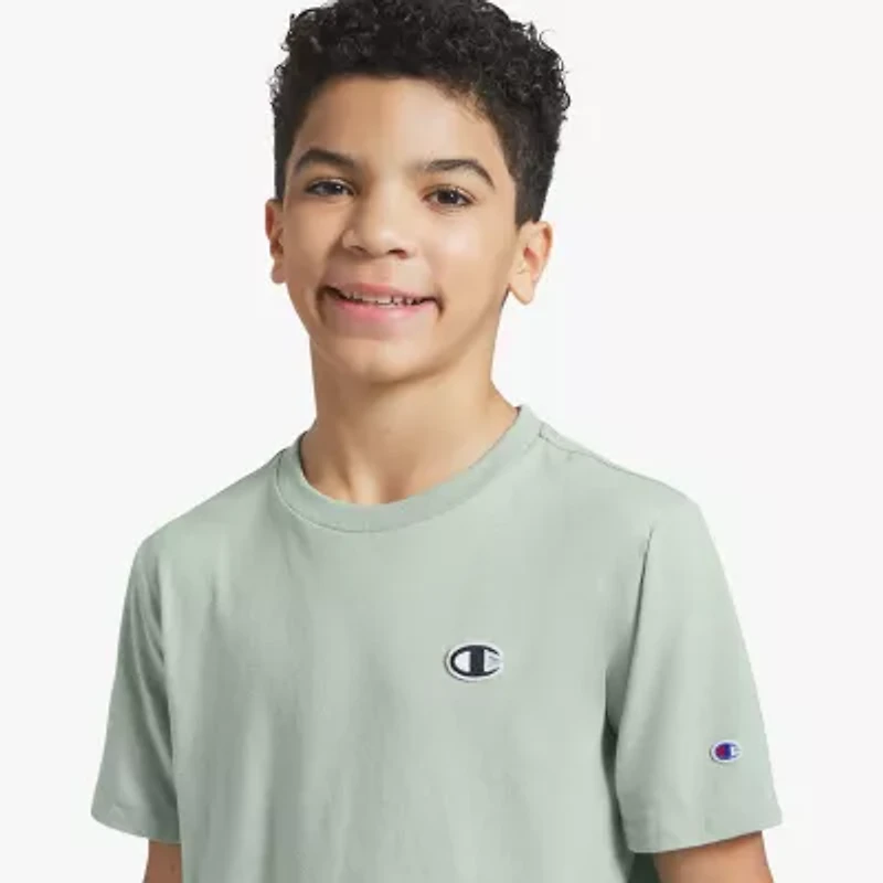 Champion Big Kid Boys Round Neck Short Sleeve Regular Fit Graphic T-Shirt