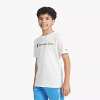 Champion Big Kid Boys Round Neck Short Sleeve Regular Fit Graphic T-Shirt
