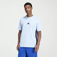 adidas 3 Stripe Jersey Mens Crew Neck Short Sleeve Active Big and Tall T-Shirt