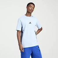adidas 3 Stripe Jersey Mens Crew Neck Short Sleeve Active Big and Tall T-Shirt