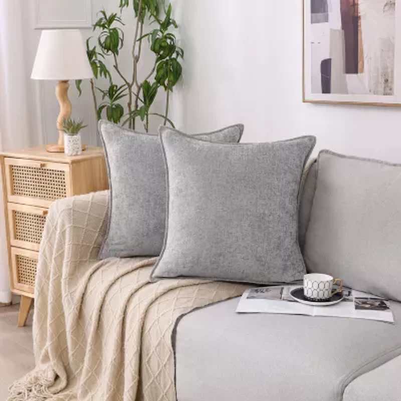 Chenille 20x20 Square Throw Pillow