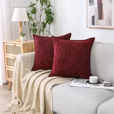 Chenille Square Throw Pillow