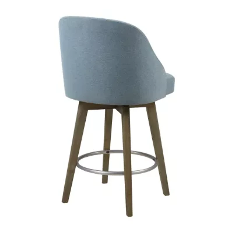 Madison Park Walsh Counter Stool Height Upholstered Swivel Bar