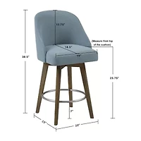 Madison Park Walsh Counter Stool Height Upholstered Swivel Bar