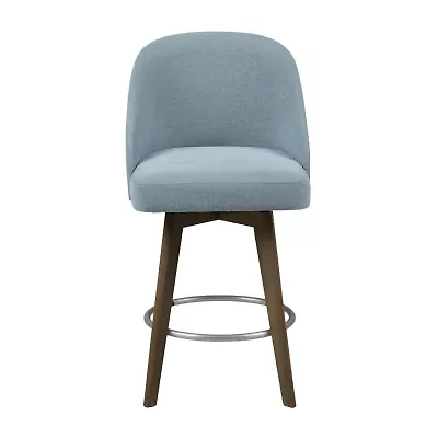 Madison Park Walsh Counter Stool Height Upholstered Swivel Bar