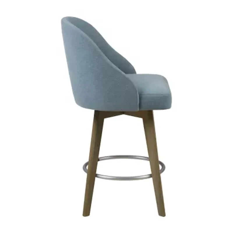 Madison Park Walsh Counter Stool Height Upholstered Swivel Bar