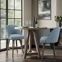 Madison Park Walsh Counter Stool Height Upholstered Swivel Bar