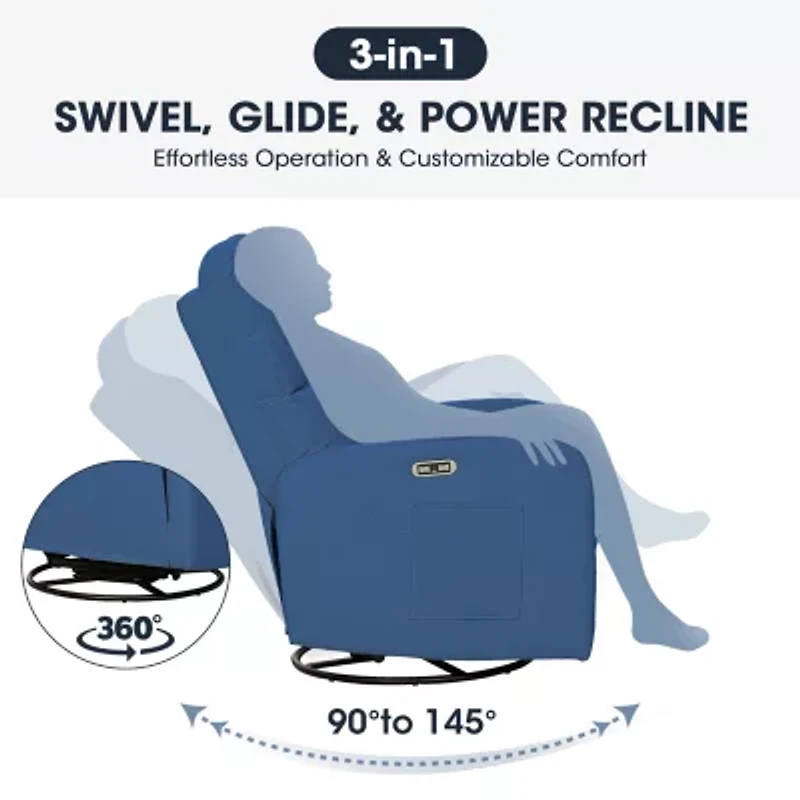 INK+IVY Curved Slope-Arm Recliner