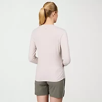 Free Country Womens Crew Neck Long Sleeve Stretch Fabric T-Shirt