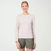 Free Country Womens Crew Neck Long Sleeve Stretch Fabric T-Shirt