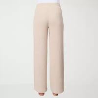 Free Country Womens Comfort Waistband Wide Leg Mid Rise Drawstring Pant