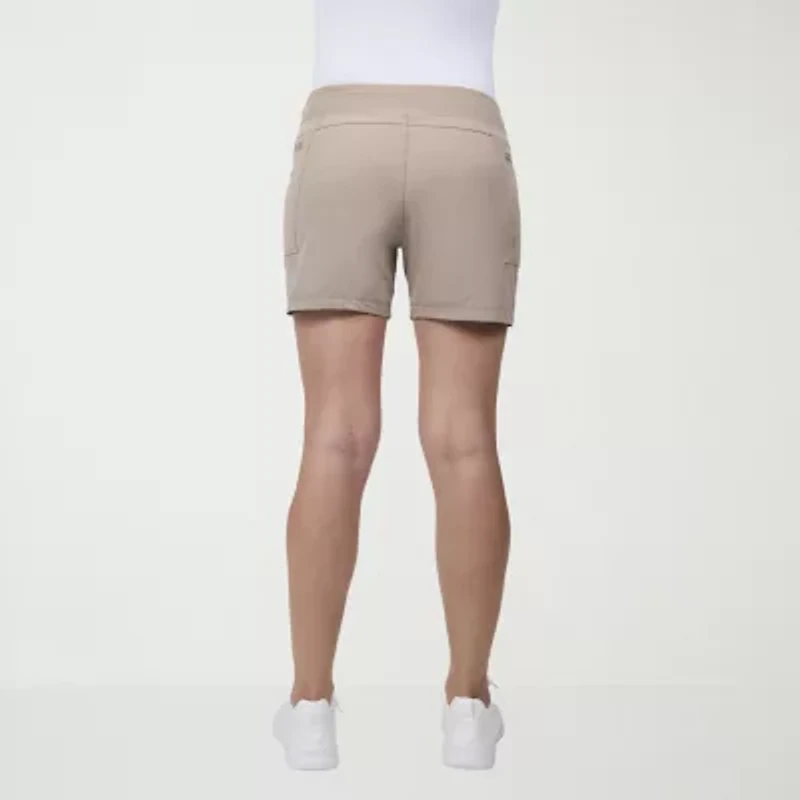 Free Country Womens Mid Rise Stretch Fabric Active Pull-On Short