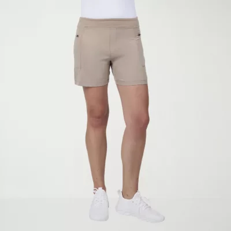 Free Country Womens Mid Rise Stretch Fabric Active Pull-On Short