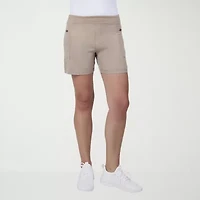 Free Country Womens Mid Rise Stretch Fabric Active Pull-On Short