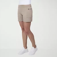 Free Country Womens Mid Rise Stretch Fabric Active Pull-On Short