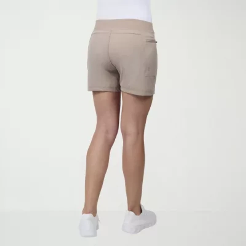 Free Country Womens Mid Rise Stretch Fabric Active Pull-On Short