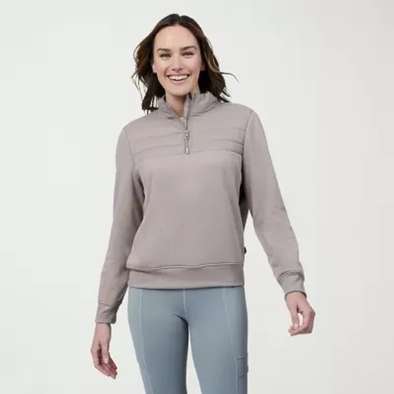 Free Country Womens High Neck Long Sleeve Quarter-Zip Pullover