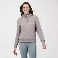 Free Country Womens High Neck Long Sleeve Quarter-Zip Pullover