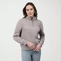 Free Country Womens High Neck Long Sleeve Quarter-Zip Pullover