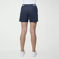 Free Country Womens Mid Rise Stretch Fabric Moisture Wicking Active Pull-On Short