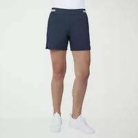 Free Country Womens Mid Rise Stretch Fabric Moisture Wicking Active Pull-On Short