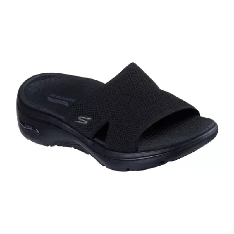 Skechers Womens Slide Sandals Wide Width