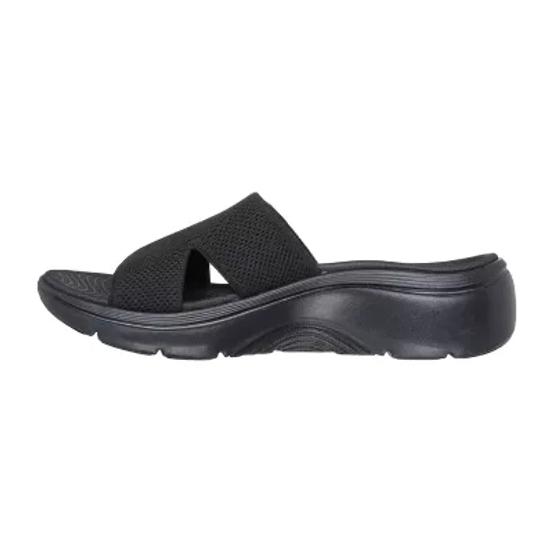 Skechers Womens Slide Sandals Wide Width