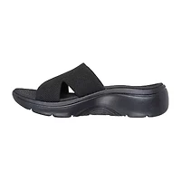 Skechers Womens Slide Sandals Wide Width