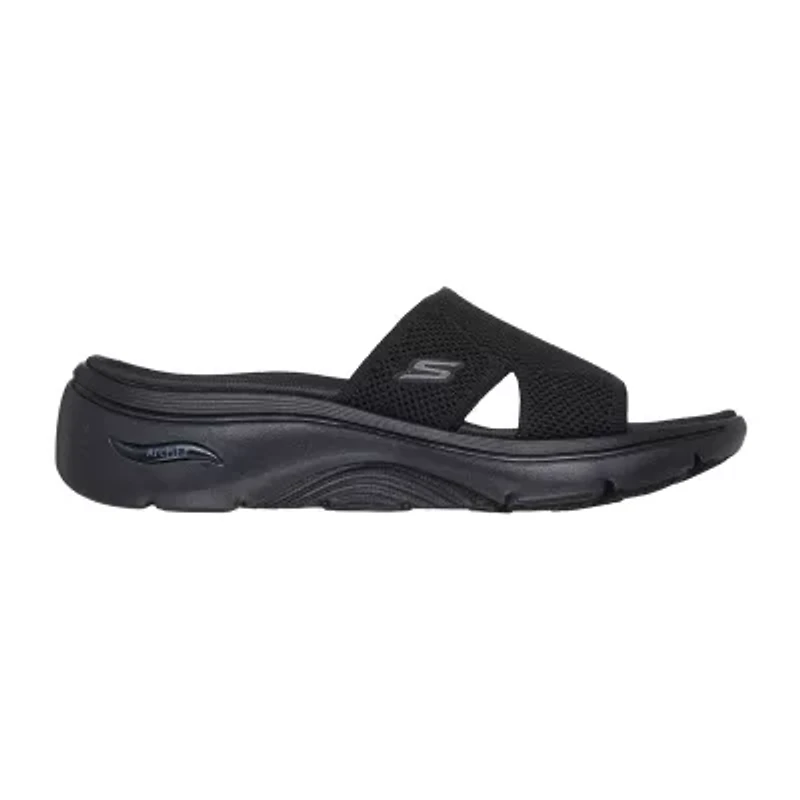 Skechers Womens Slide Sandals Wide Width