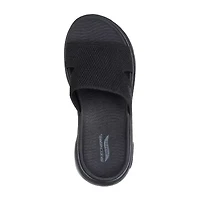 Skechers Womens Slide Sandals Wide Width