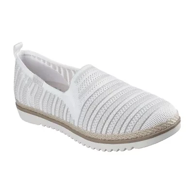 Skechers Bobs Flexpadrille Lo So Chic Womens Round Closed Toe Slip-On Shoe