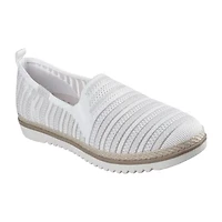 Skechers Bobs Flexpadrille Lo So Chic Womens Round Closed Toe Slip-On Shoe