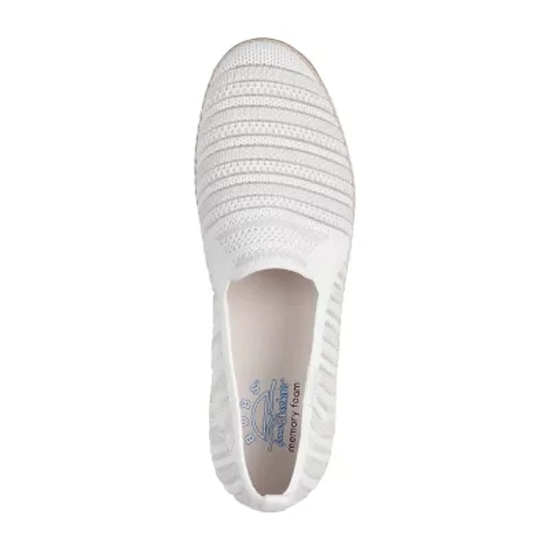 Skechers Bobs Flexpadrille Lo So Chic Womens Round Closed Toe Slip-On Shoe