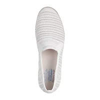 Skechers Bobs Flexpadrille Lo So Chic Womens Round Closed Toe Slip-On Shoe