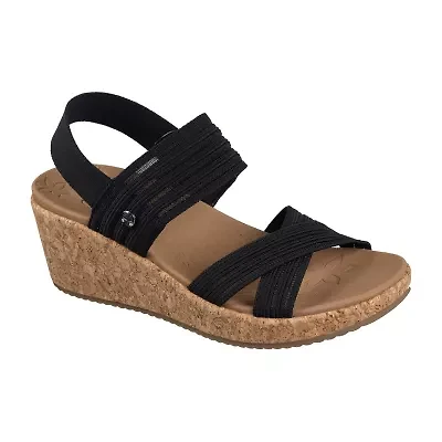 Skechers Womens Beverlee Arch Fit Wedge Sandals