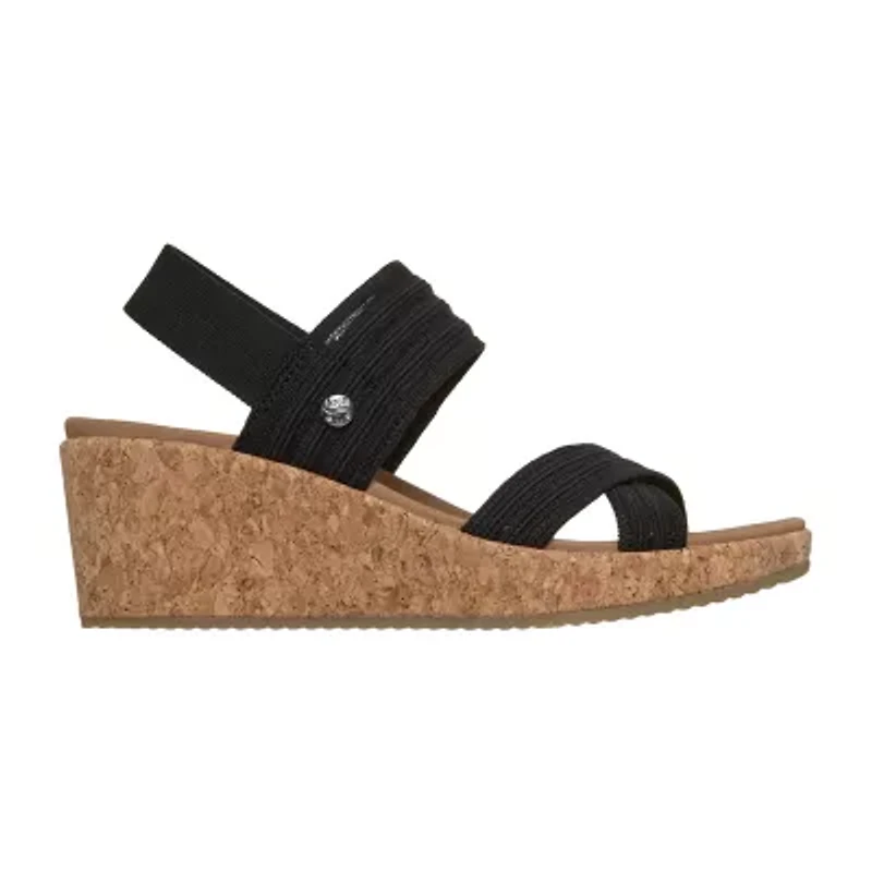 Skechers Womens Beverlee Arch Fit Wedge Sandals