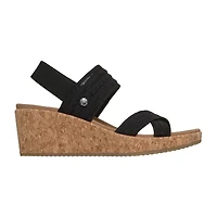 Skechers Womens Beverlee Arch Fit Wedge Sandals