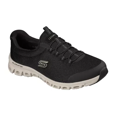 Skechers Glide-Step Glistened Womens Slip-On Walking Shoes