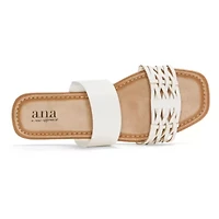 a.n.a Womens Dual Band Slide Sandals