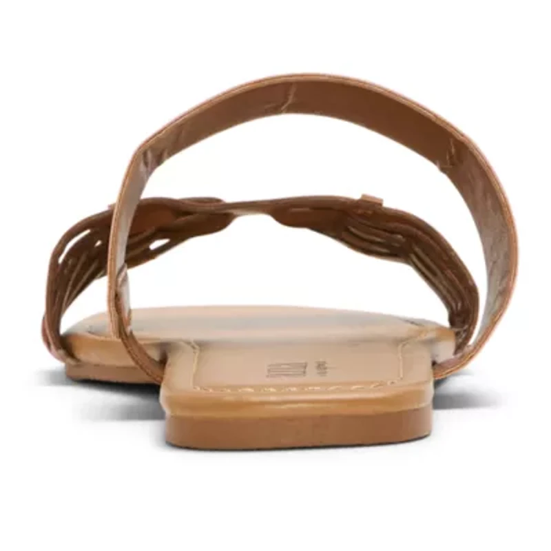 a.n.a Womens Dual Band Slide Sandals