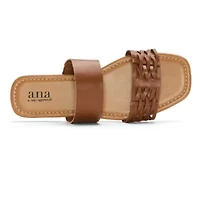 a.n.a Womens Dual Band Slide Sandals