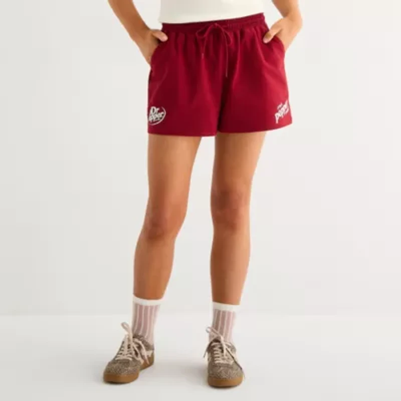 Dr Pepper Womens Mid Rise Juniors Stretch Fabric Pull-On Short