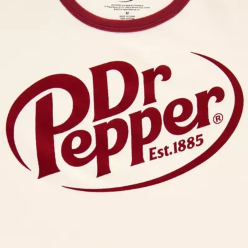 Dr Pepper Baby Womens Juniors Crew Neck Short Sleeve Graphic T-Shirt