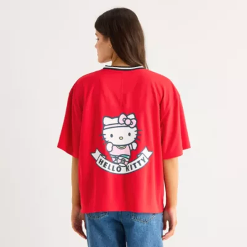 Hello Kitty Jersey Womens Juniors Short Sleeve