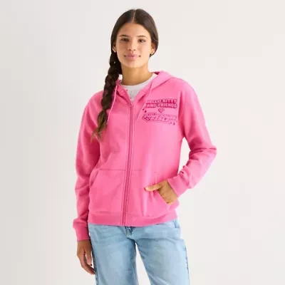 Hk X Ppg Hoodie Womens Juniors Long Sleeve Hello Kitty Fleece Zipper