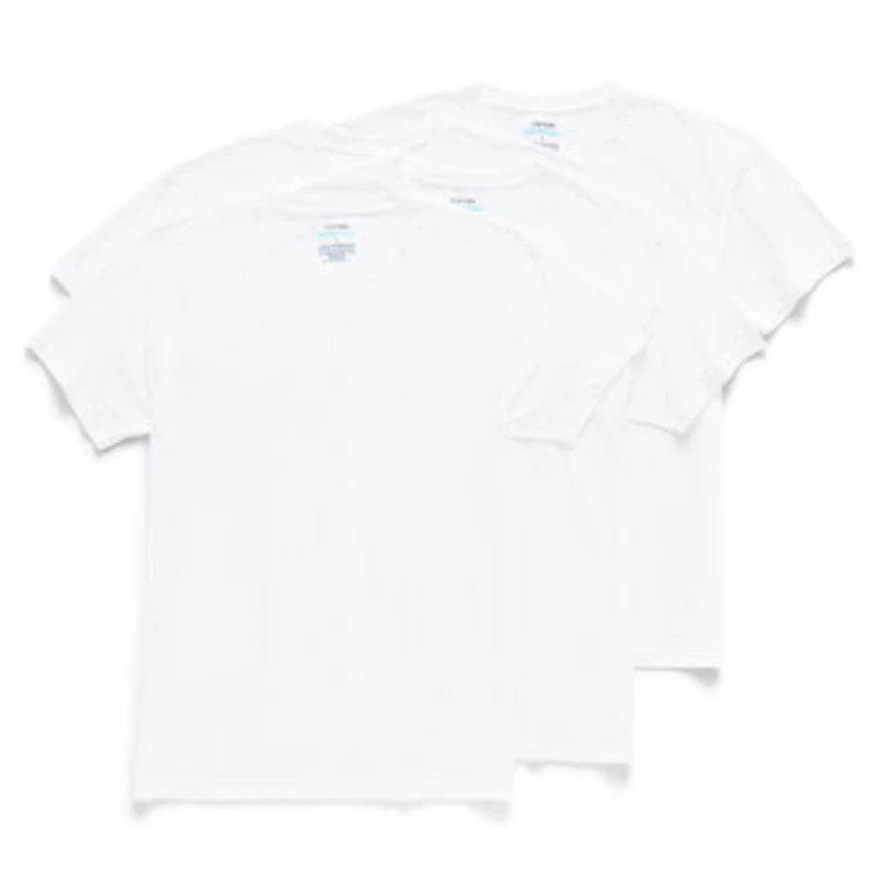 Stafford Dry + Cool Mens 4 Pack Short Sleeve Crew Neck Moisture Wicking T-Shirt